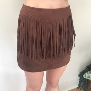 BB Dakota Fringe Skirt New!